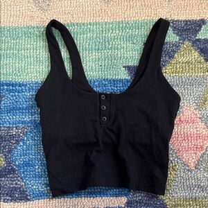 Black Ribbed Lululemon align tank